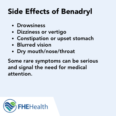 Side effects of Benadryl