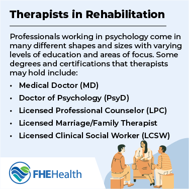 Different Therapists in rehabilitation