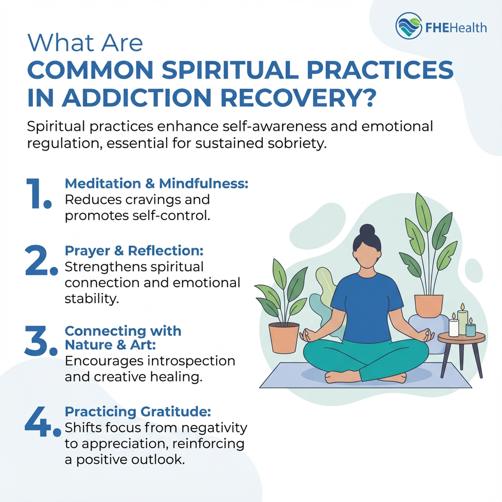 What are common spiritual practices in recovery