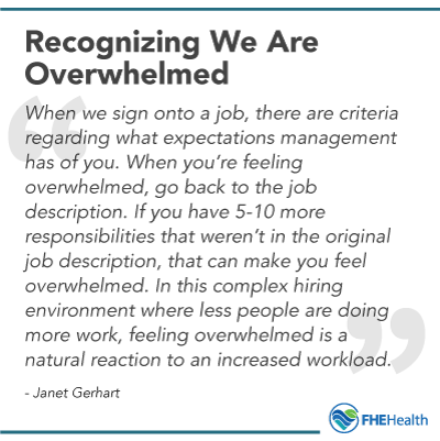 Recognizing we are overwhelmed
