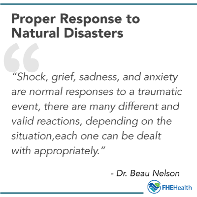 Dr. Nelson Quote on Shock and Grief after natural disaster