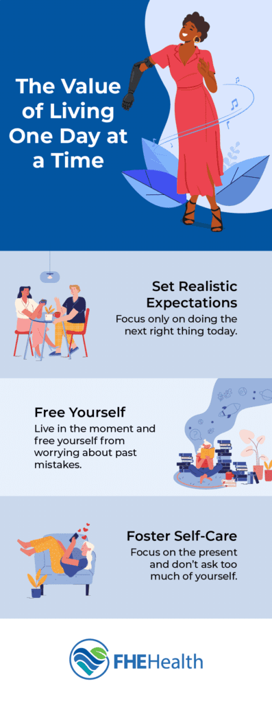 How to live one day at a time infographic