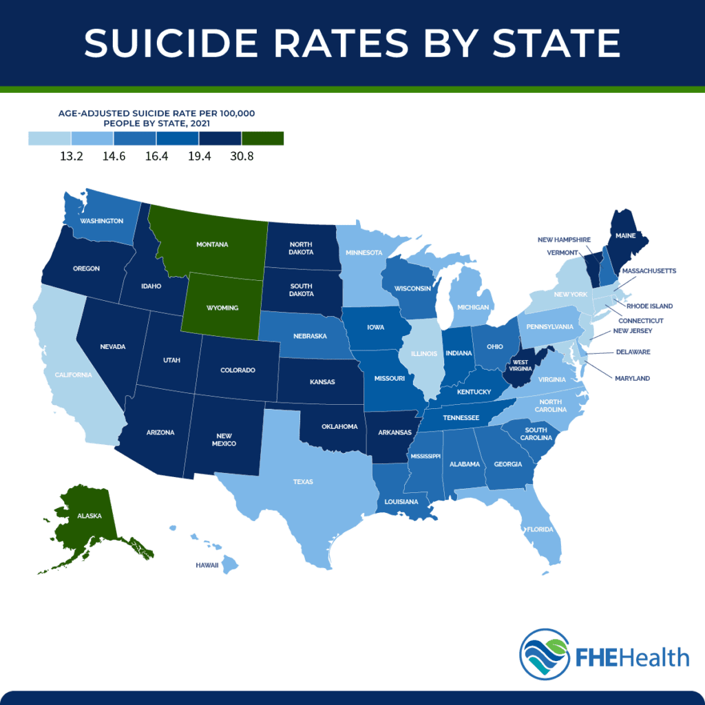 What are the suicide rates by state