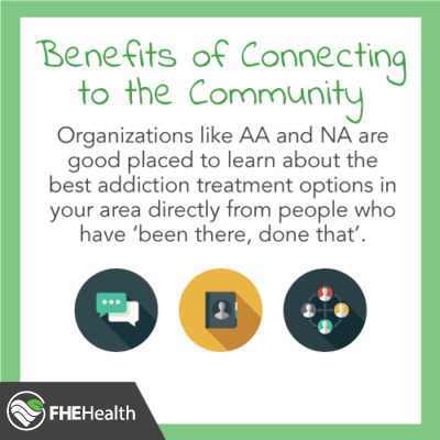 What are the benefits of community support for rehab