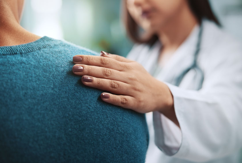 Patient receiving interventional psychiatry treatment