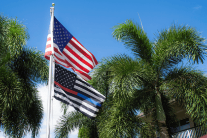 Flags at Shatterproof Building